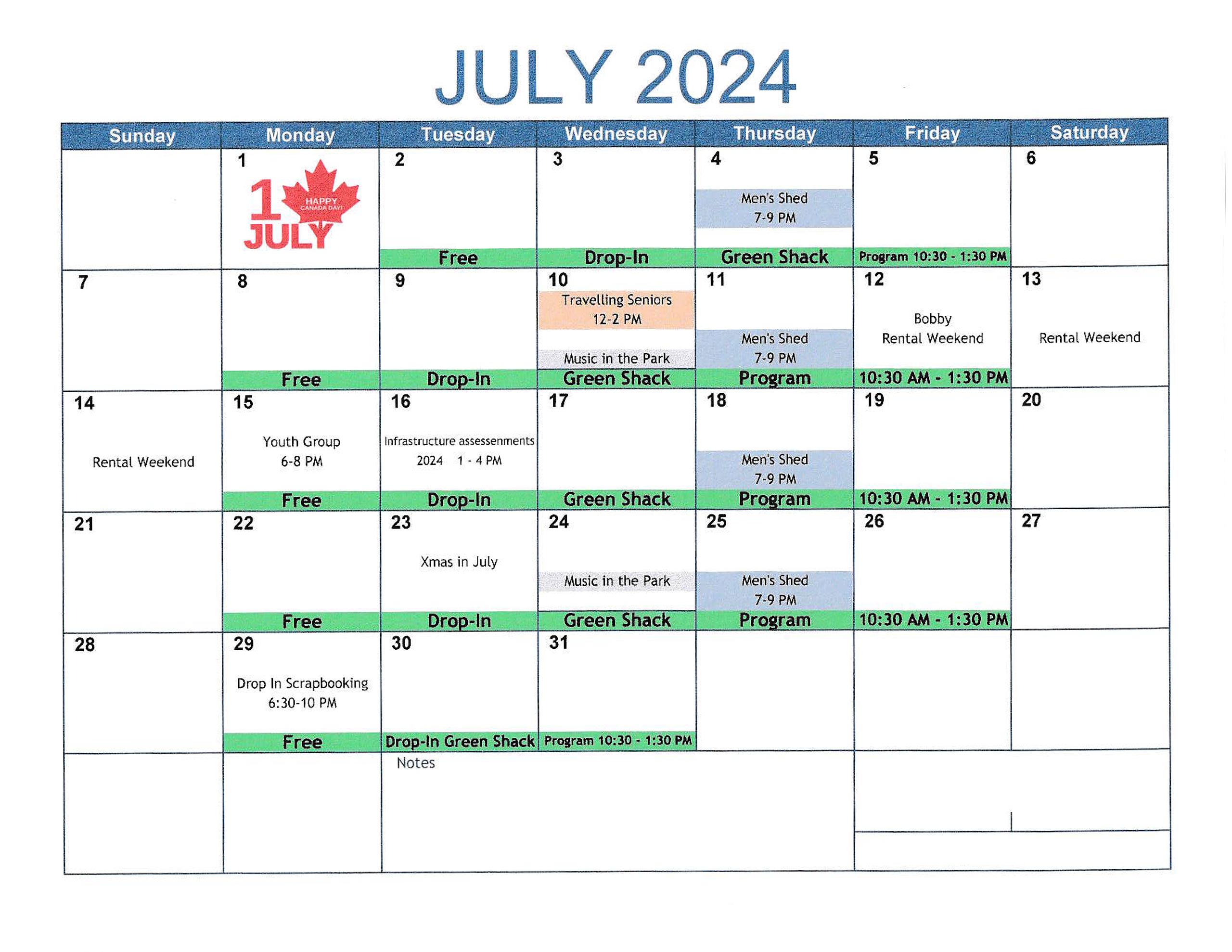 July-Calendar